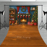 Aperturee - Aperturee Cozy Christmas Room Sweet Holiday Sweep Backdrop